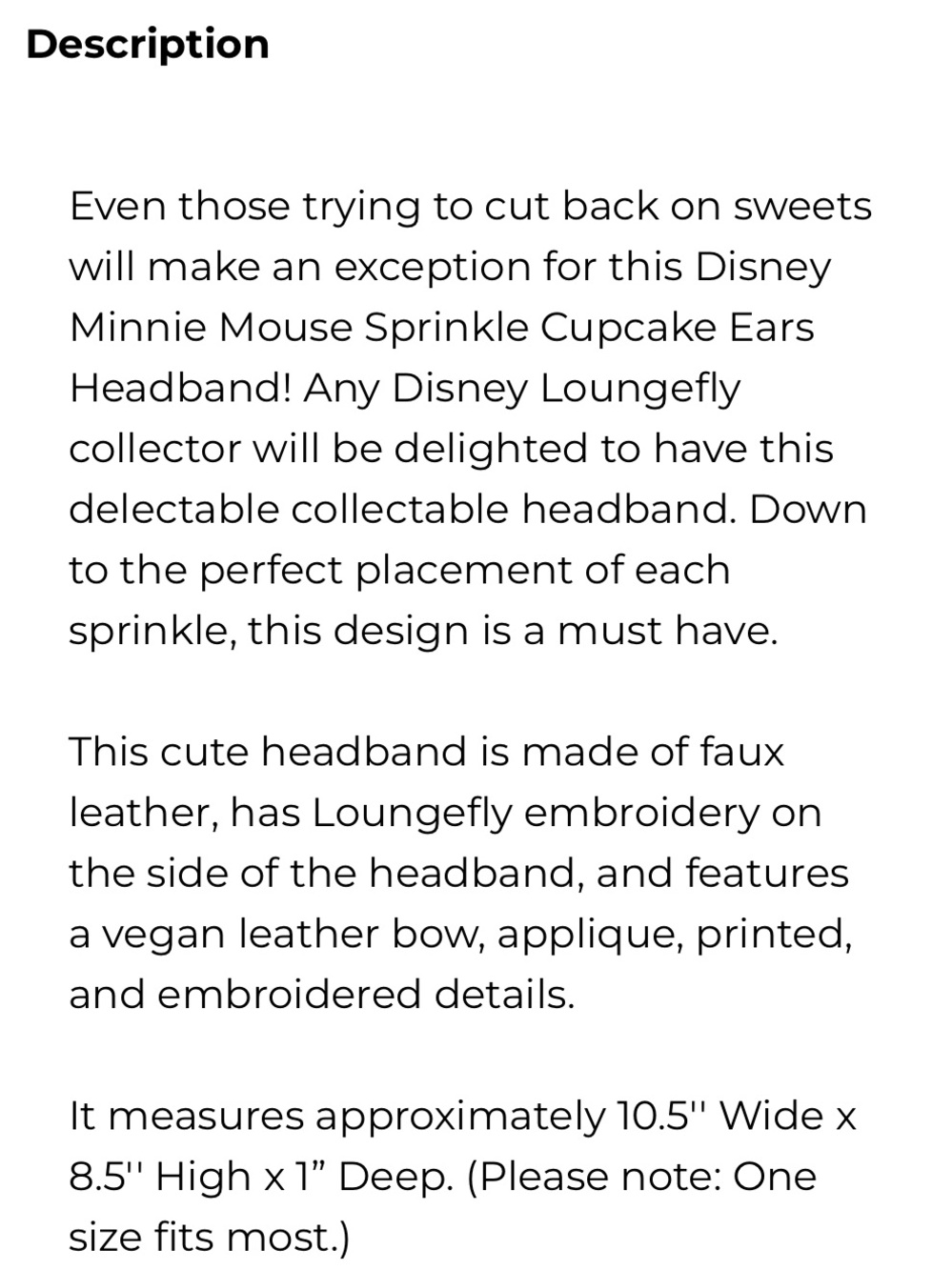 Loungefly x Disney Minnie Sprinkle Cupcake Ears - Picture 10 of 11